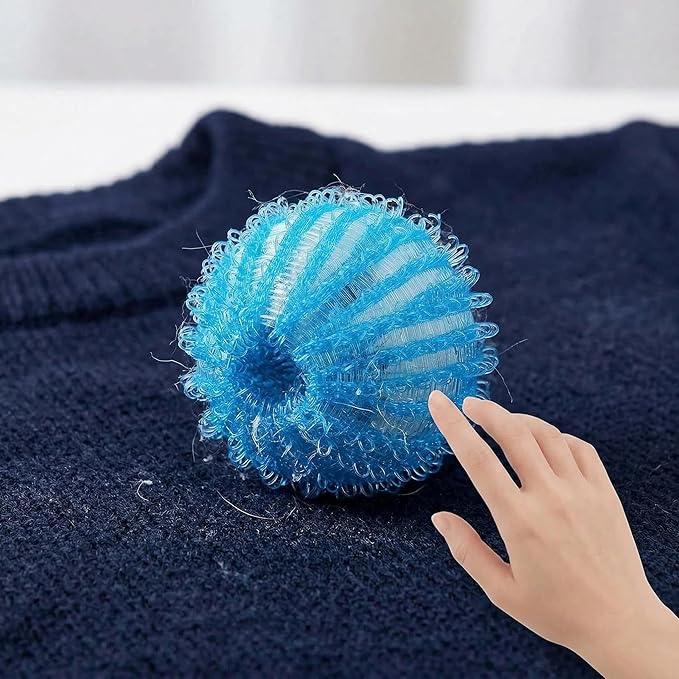 Pet Hair Remover for Laundry, Washing Machine Hair Catcher, Dryer Balls for Clothing Dog Cat Pet Fur Remover (Orange+Blue) (12, Blue)
