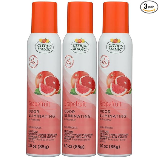 Citrus Magic Odor Eliminating Air Freshener Spray, Grapefruit, 3-Ounce, Pack of 3