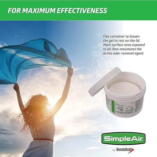 Duct Fresh Gel - HVAC Air Freshener, Cleaner, Deodorizer Non Toxic for Odor Block, Small