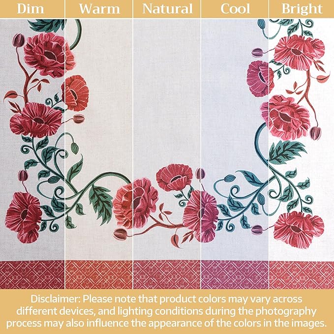 Maison d' Hermine 100% Cotton Cloth Napkins Set of 4 Everyday Reusable Square Napkins Cloth Washable Dinner Party Wedding Restaurant Hotel Kitchen Spring Summer (Poppy, 18" x 18")