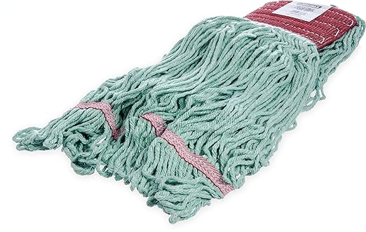 SPARTA Flo-Pac Cotton Mop Head, , Wide Band with Red Band for Organized Cleaning, Large, Red