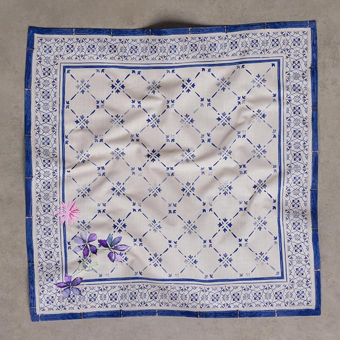 Maison d' Hermine 100% Cotton Cloth Napkins Set of 4 Everyday Reusable Square Napkins Cloth Washable Dinner Party Wedding Restaurant Hotel Kitchen Spring Summer (Faience, 20" x 20")