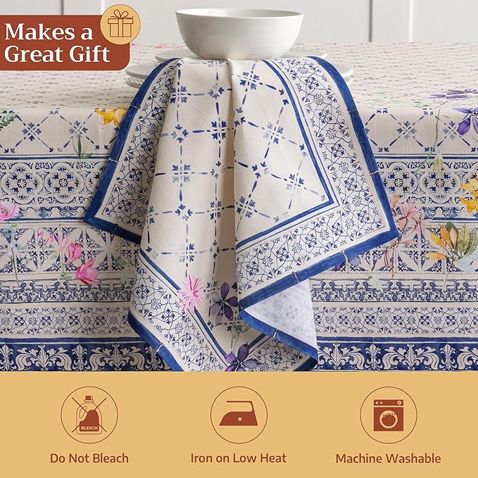 Maison d' Hermine 100% Cotton Cloth Napkins Set of 4 Everyday Reusable Square Napkins Cloth Washable Dinner Party Wedding Restaurant Hotel Kitchen Spring Summer (Faience, 20" x 20")