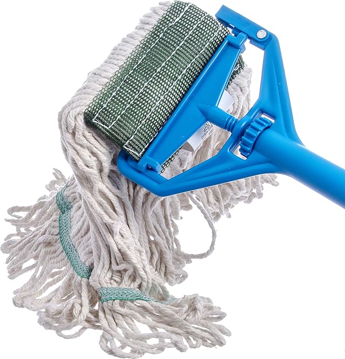 SPARTA 369551B00 Cotton Mop Head, Loop-Ended, 5 Inch Color-Coded Green Headhand for Organized Cleaning, Medium - 36 Inches Long, White with Green Band, (Pack of 36)