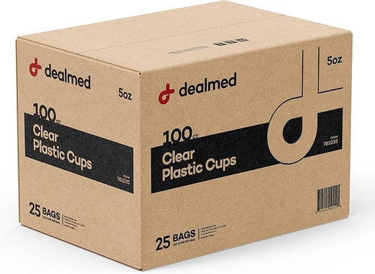 Dealmed 5 oz. Disposable Plastic Cups – 100% Recyclable Cups for Doctor's Offices, School Nurse's, Hospitals, at Home and More (Pack of 2500)