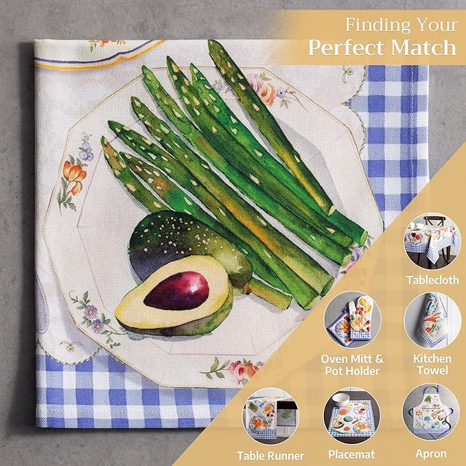 Maison d' Hermine 100% Cotton Cloth Napkins Set of 4 Everyday Reusable Square Napkins Cloth Washable Dinner Party Wedding Restaurant Hotel Kitchen Spring Summer (Gourmand, 20" x 20")