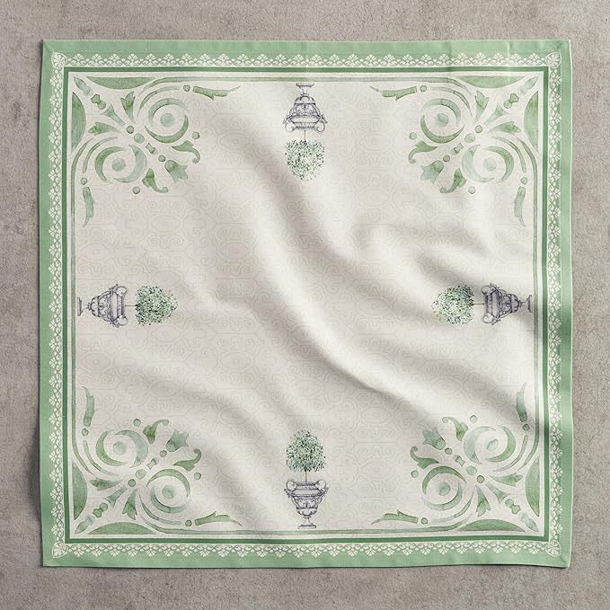 Maison d' Hermine Cloth Napkins Set of 4 100% Cotton Everyday Reusable Square Napkins Cloth Washable, Dinner, Party, Wedding, Restaurant, Spring/Summer (Jardin Du Roy, 20" x 20")