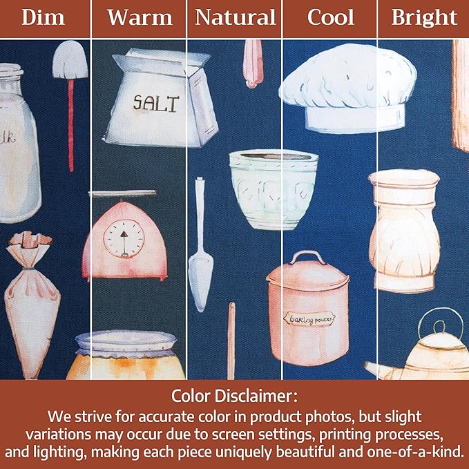 Maison d'Hermine Kitchen Towels Set of 2 100% Cotton 27.50" x 20" Reusable Cloth Tea Dish Towels Absorbent with Hanging Loop for Kitchen, Home, Dining, Cocktail Parties (Let's Bake)