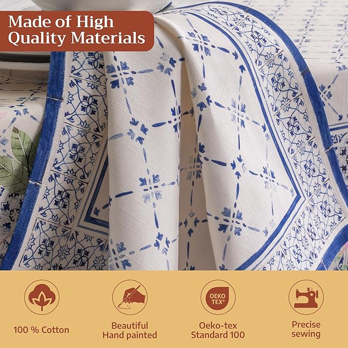 Maison d' Hermine 100% Cotton Cloth Napkins Set of 4 Everyday Reusable Square Napkins Cloth Washable Dinner Party Wedding Restaurant Hotel Kitchen Spring Summer (Faience, 20" x 20")