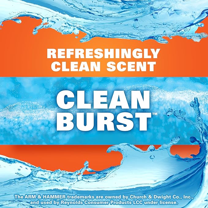 Hefty Ultra Strong Made with 50% Recovered Materials* Tall Kitchen Trash Bags, Gray, Clean Burst, 13 Gallon, 40 Count