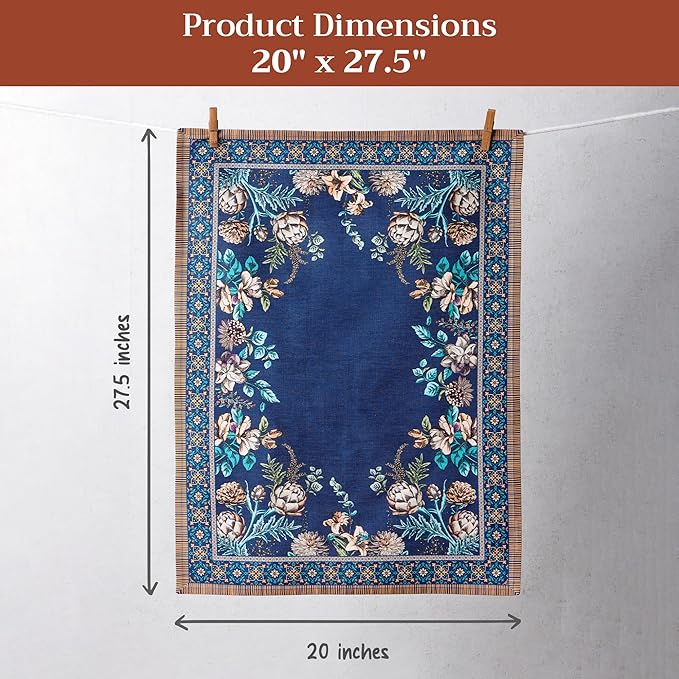 Maison d' Hermine Kitchen Towel 100% Combed Cotton Premium Easter Dishtowel (20 Inch by 27.50 Inch) Kitchen Towels for Dining, Home, Wedding, Buffet, Artichoke (Set of 3)