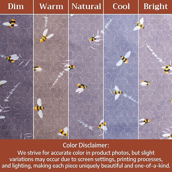 Maison d'Hermine Kitchen Towels Set of 2 100% Cotton 27.50" x 20" Reusable Cloth Tea Dish Towels Absorbent with Hanging Loop for Kitchen, Home, Dining, Cocktail Parties (Bees are Buzzing)
