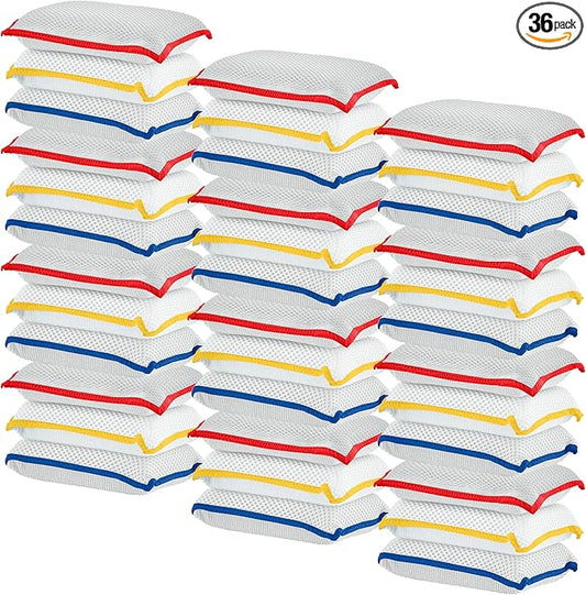 Microfiber Sponges for Dishes, Non-Scratch Sponge Dish Scrubber Heavy Duty Household Cleaning Multi-Purpose Cleaning Supplies Dish Wash Kitchen Cleaners Pack of 36