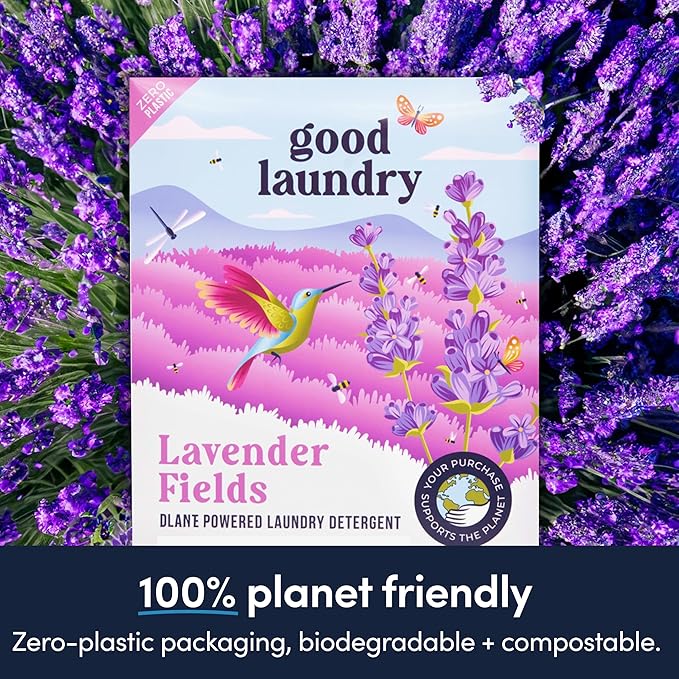 Good Laundry Detergent Sheets - Lavender Scented (60 Loads) - Eco-Friendly Laundry Detergent Sheets, Hypoallergenic, No Plastic Jugs or Waste - Based in the USA