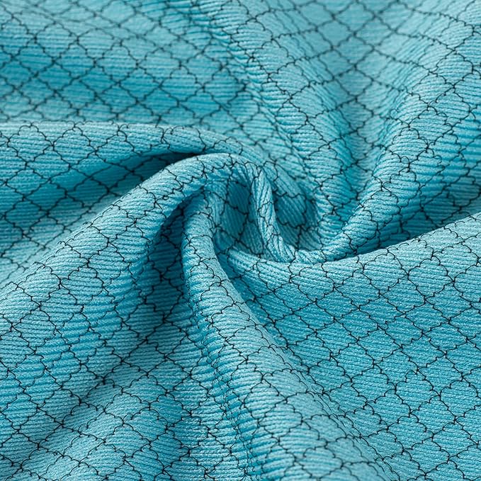 Restaurantware - Clean Tek Professional 15.7 x 15.7 Inch Glass Cleaning Cloth, 1 Reusable Cleaning Cloth - Diamond Weave, Dual Side, Light Blue Microfiber Absorbent Cleaning Cloth, for Quick Cleaning
