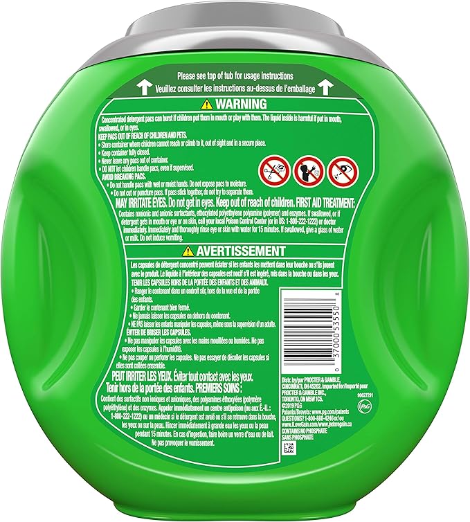 Gain Ultra Flings Liquid Laundry Detergent Pacs Designed for Large Loads, Original Scent, 41 Count