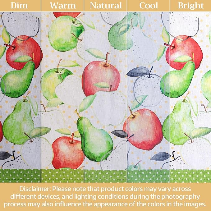 Maison d' Hermine 100% Cotton Cloth Napkins Set of 4 Everyday Reusable Square Napkins Cloth Washable Dinner Party Wedding Restaurant Hotel Kitchen Spring Summer (Apples & Pears, 18" x 18")