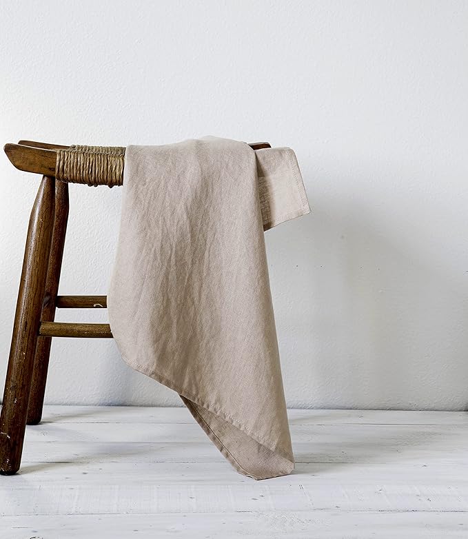 100% Pure Flax Linen Kitchen Towels-20x27 Inch-Stonewashed Flax Linen-Extra Soft Quick Dry for Tea Towels Dish Towels Hand Towels-Set of 2-Taupe
