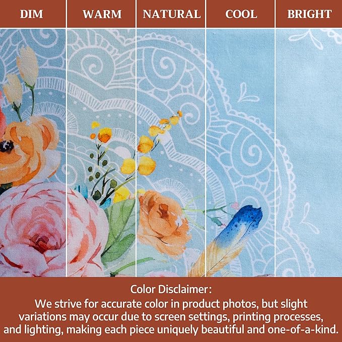 Maison d' Hermine Kitchen Towels Set of 3 100% Cotton 27.50" x 20" Reusable Cloth Tea Dish Towels Absorbent with Hanging Loop for Kitchen Farmhouse Hotel Spring Summer - Ibiza - Blue