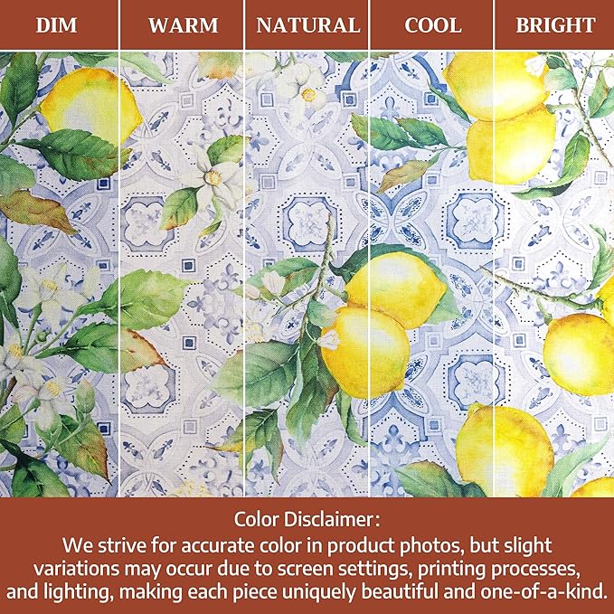Maison d' Hermine 100% Cotton Cloth Napkins Set of 4 Everyday Reusable Square Napkins Cloth Washable Dinner Party Wedding Restaurant Hotel Kitchen Spring Summer (Citrus, 20" x 20")