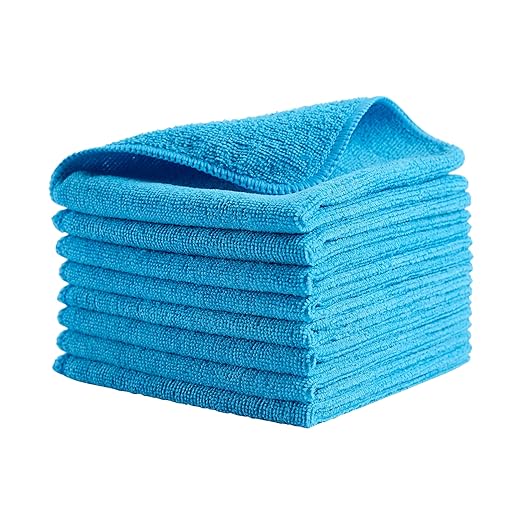 Rubbermaid Commercial Products HYGEN r-40 Recycled Microfiber Cloths, 16"" X 16"" Blue, 24-Pack, Durable, Lint-Free, Wet-Dry Cleaning for Home, Applianes, Cars, Custodial Spaces, Housekeeping, Glass