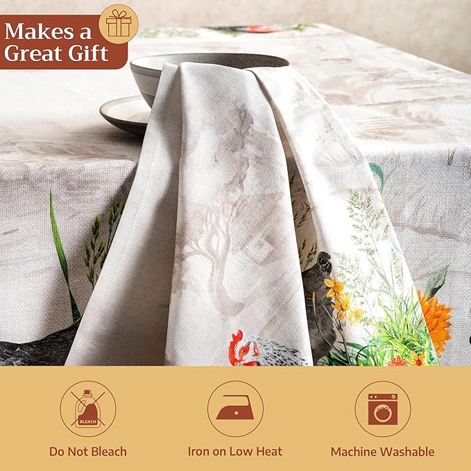 Maison d' Hermine 100% Cotton Cloth Napkins Set of 4 Everyday Reusable Square Napkins Cloth Washable Dinner Party Wedding Restaurant Hotel Kitchen Spring Summer (Basse Cour, 20" x 20")
