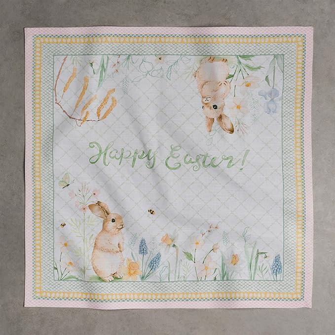Maison d' Hermine 100% Cotton Cloth Napkins Set of 4 Everyday Reusable Square Napkins Cloth Washable Dinner Party Wedding Restaurant Hotel Kitchen Spring Summer (Easter Dew, 20" x 20")