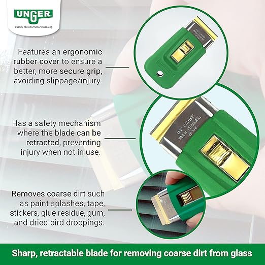 Unger-SR040CT Safety Scrapers , Green, 50 count (Pack of 1)