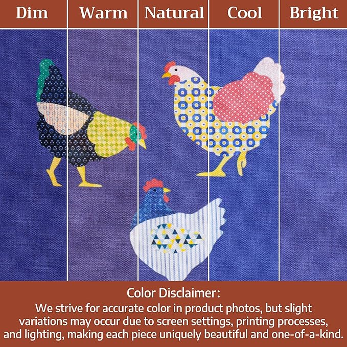 Maison d'Hermine Kitchen Towels Set of 2 100% Cotton 27.50" x 20" Reusable Cloth Tea Dish Towels Absorbent with Hanging Loop for Kitchen, Home, Dining, Cocktail Parties (Picoti)