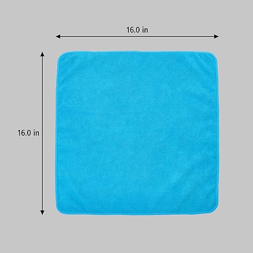 Rubbermaid Commercial Products HYGEN r-40 Recycled Microfiber Cloths, 16"" X 16"" Blue, 24-Pack, Durable, Lint-Free, Wet-Dry Cleaning for Home, Applianes, Cars, Custodial Spaces, Housekeeping, Glass