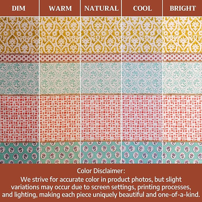 Maison d' Hermine 100% Cotton Cloth Napkins Set of 6 Everyday Reusable Square Napkins Cloth Washable Dinner Party Wedding Restaurant Hotel Kitchen Spring Summer (Provence, 20" x 20")