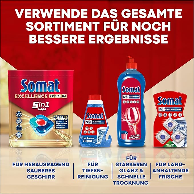 SOMAT Special Salt (1.2 kg), Dishwasher Salt for Stronger Dishwashing Performance, Water Softener for Dishwasher Works Against Limescale for Shiny Results and Longer Life