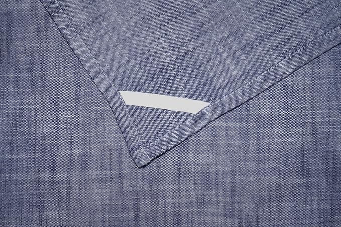 Chambray Kitchen Towels or Tea Towels with Hanging Loop |100% Cotton| 20" X 26" | Set of 4 | Super Absorbent, Quick Drying, Hand Towels for Modern Kitchen Décor | Blue
