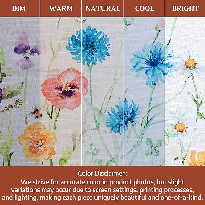 Maison d' Hermine Kitchen Towels Set of 3 100% Cotton 27.50" x 20" Reusable Cloth Tea Dish Towels Absorbent with Hanging Loop for Kitchen Farmhouse Hotel Spring Summer - Summer Whisper