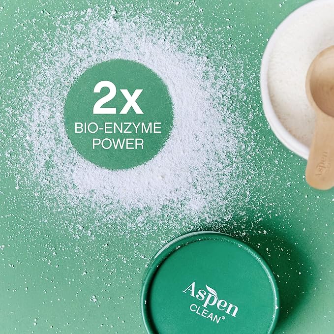 AspenClean | Laundry Powder + Booster 2-in-1 | Eucalyptus | | 55 Loads | Hyper Concentrated | Stain & Odor Removal Enzyme Booster | Non - Toxic | 100% Natural | EWG Verified