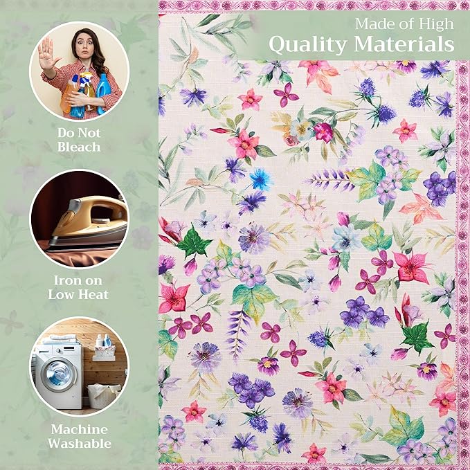 Maison d' Hermine 100% Cotton Cloth Napkins Set of 4 Everyday Reusable Square Napkins Cloth Washable Dinner Party Wedding Restaurant Hotel Kitchen Spring Summer (Chardon, 20" x 20")