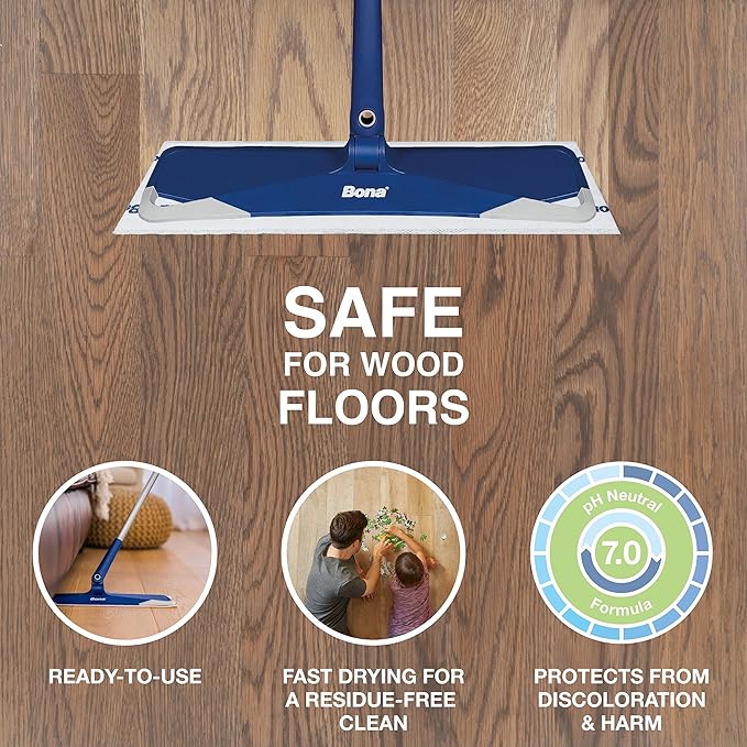 Bona® Disposable Wet Cleaning Pads for Hardwood Floors, Lavender Scent, (Pack of 6)
