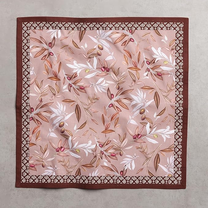 Maison d' Hermine 100% Cotton Cloth Napkins Set of 4 Everyday Reusable Square Napkins Cloth Washable Dinner Party Wedding Restaurant Hotel Kitchen Spring Summer (Nyons, 18" x 18")