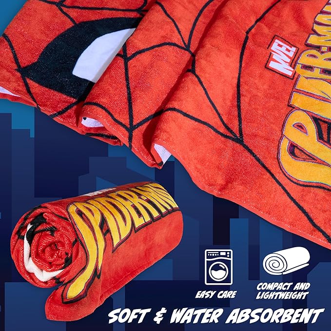 Disney Stitch Beach Towel Kids Toddlers Quick Dry Towel for Pool Beach Bath Swimming Trips Travel Essentials Vacation 55x27” (Red Spiderman)