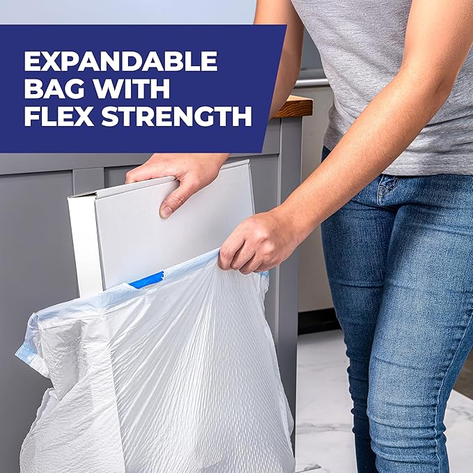 Hefty Ultra Strong 13 Gallon Trash Bags, Tall Kitchen Trash Bags 13 Gallon Size, Resist Leaks, Punctures, and Rips, Continuous Odor Control, White, Fabuloso Lemon Scent, 80 Bags