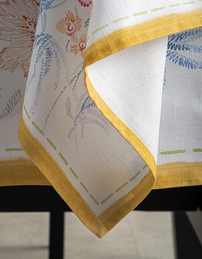 Maison d' Hermine 100% Cotton Cloth Napkins Set of 4 Everyday Reusable Square Napkins Cloth Washable Dinner Party Wedding Restaurant Hotel Kitchen Spring Summer (Paradise Island, 20" x 20")