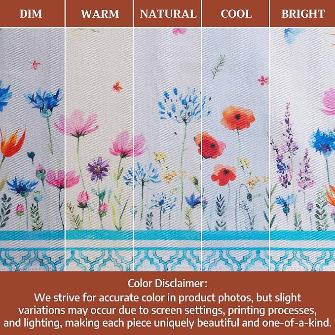 Maison d' Hermine 100% Cotton Cloth Napkins Set of 4 Everyday Reusable Square Napkins Cloth Washable Dinner Party Wedding Restaurant Hotel Kitchen Spring Summer (Flower in The Field, 20" x 20")
