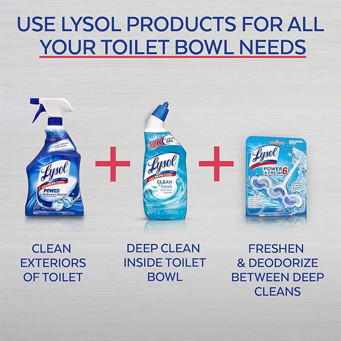 Lysol Power & Fresh Cling Toilet Bowl Cleaner Value Pack, Country Scent, 48 oz