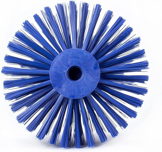 SPARTA Industrial Tank Brush Head Pipe Brush Head, Drain Brush with 3/4" Thread Hole (Handle Not Included) for Commercial Use, Plastic, 7 x 5.7 Inches, Blue (Pack of 2)