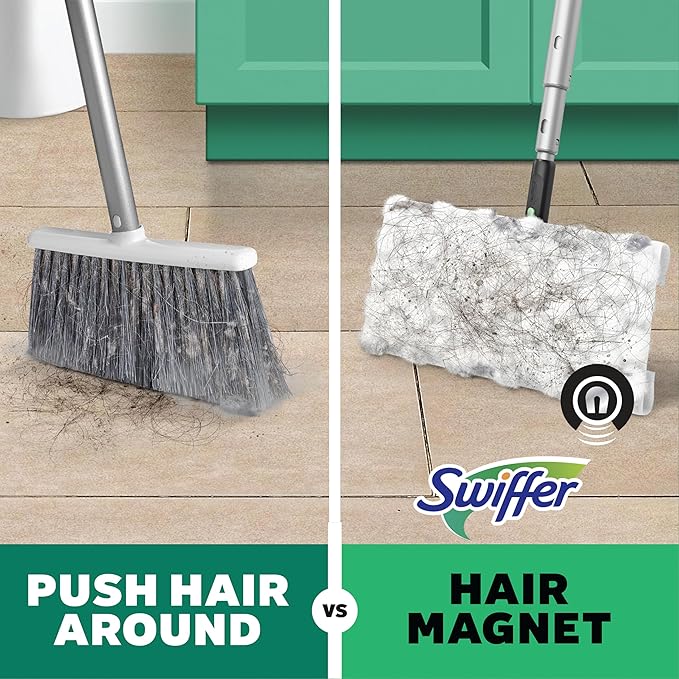Swiffer Sweeper Heavy Duty Dry Multi-Surface Cloth Refills for Floor Sweeping and Cleaning, Unstopables Fresh Scent, 10 Count