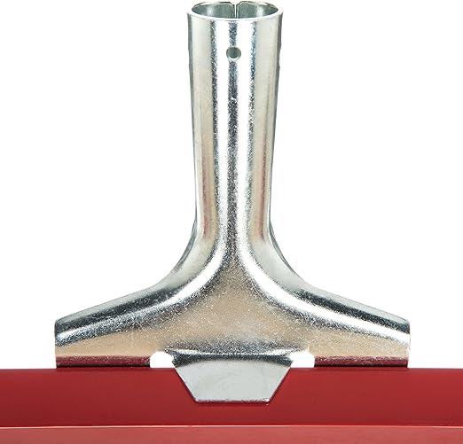 SPARTA Flo-Pac Gum Floor Squeegee Rubber Squeegee with Heavy Duty Steel Frame for Floor, Bathroom, Kitchen, Concrete, Tile, Garage, Commercial Use, 24 Inches, Red, (Pack of 6)