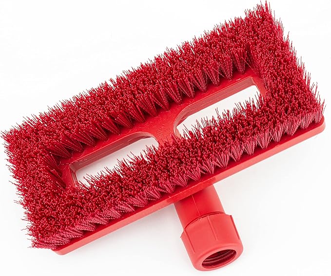 SPARTA 3638831EC05 Polyester Rectangle Scrub Brush, Floor Brush, Cleaning Brush With Swivel Head For Cleaning, 8 Inches, Red