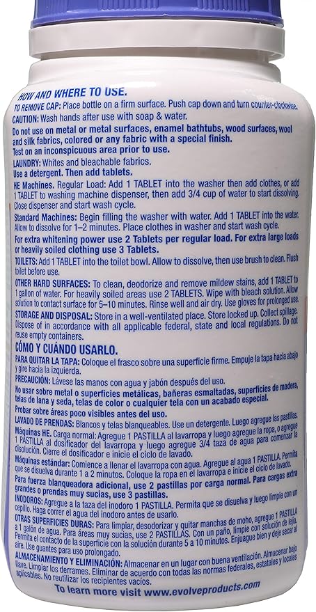 Evolve Concentrated Bleach Tablet 32 ct Summer Lavender (1 pack)
