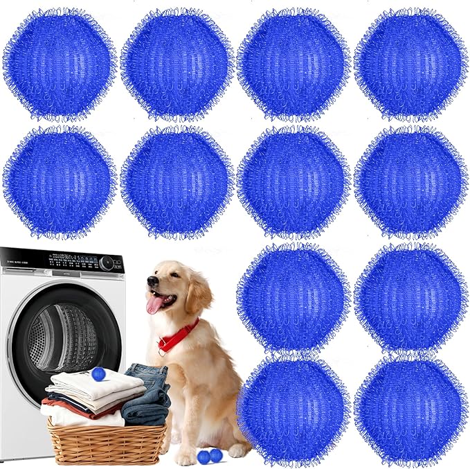 10 PCS Pet Hair Remover for Laundry, Washing Machine Fur Catcher, Effective Cat Dog Laundry Pet Hair Catcher for Clothes, Sheets, Towels, Fleece Blankets, Won’t Damage Fabric-1