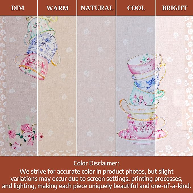 Maison d' Hermine 100% Cotton Cloth Napkins Set of 4 Everyday Reusable Square Napkins Cloth Washable Dinner Party Wedding Restaurant Hotel Kitchen Spring Summer (High Tea, 18" x 18")